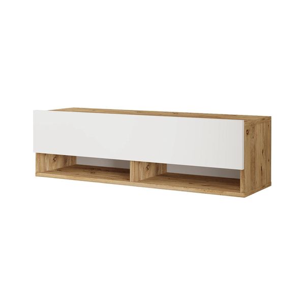 In And Outdoormatch Mobile Tv Rosina - Mobile Tv - Mobile Tv - 2 Scomparti - 100 X 31,5 X 29,5 Cm - Colori Legno E Bianco - Mobile Decorativo-image