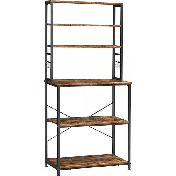 In And Outdoormatch Armadio Industriale Koloni - Scaffale - Libreria - Scaffale Per Archiviazione - Armadi - Metallo - Marrone/Nero - 80X40X167Cm-image