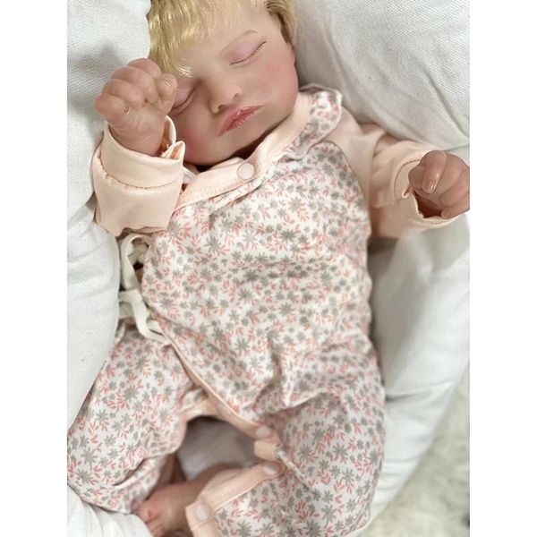 48CM Rosalie Bambola Realistica Predipinta Neonata 3D Dipinta A Mano Con Pelle Di Alta Qualità 3D Bambole Reborn Da Genesis-image