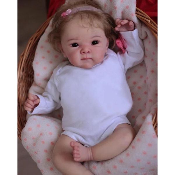 Bambola Reborn Bettie, Alta 45 Cm, Fatta A Mano Con Pelle 3D, Vene Visibili, Realistica, Morbida, Regalo Per Bambini-image