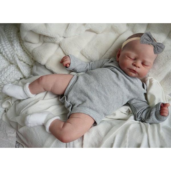 50CM Reborn Baby Dolls Sleeping Timothy Mano Colore Baby 3D Pelle Con Vene Visibili Bebe Reborn Doll Toy Per Bambini-image