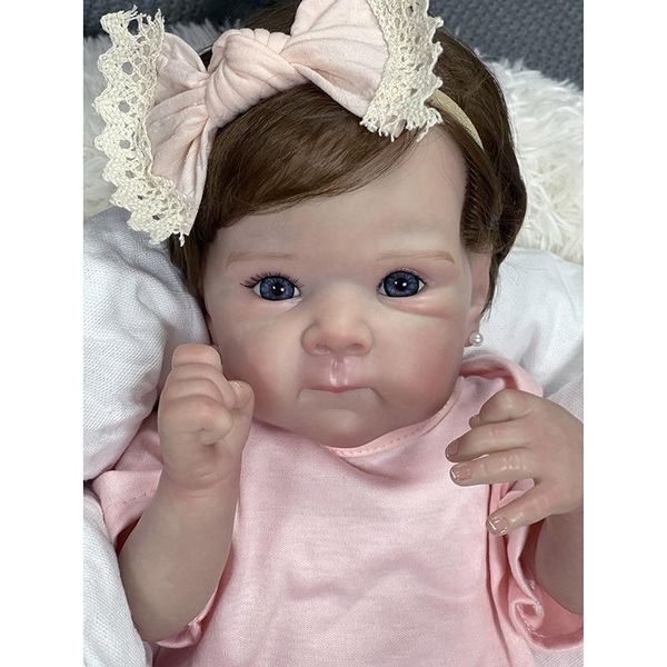 Bambola Neonata Bettie, 45 Cm, Pelle 3D Realistica, Pelle Dipinta A Mano, Vene Visibili, Bambola Neonata Rinata-image