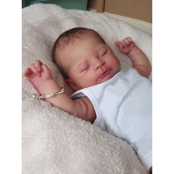 52CM Reborn Doll Boy Timothy Sleeping Baby Bambola Di Alta Qualità Dipinta A Mano-image