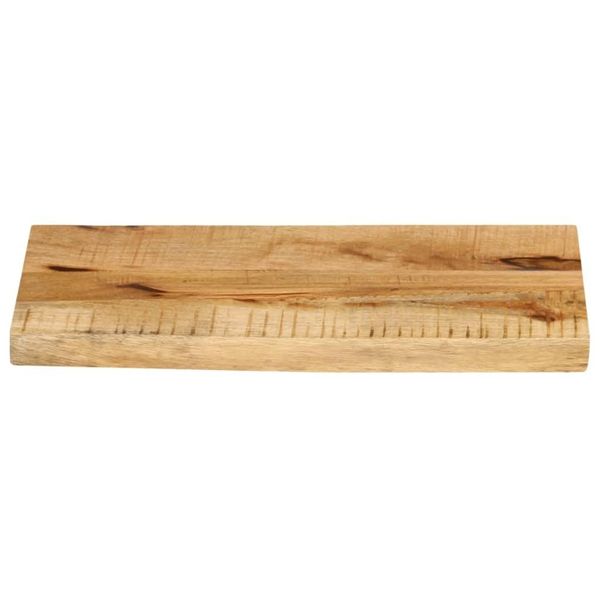 Syfax™ Piano Tavolo 50X30X2,5Cm Bordi Vivi Legno Massello Mango Grezzo-image