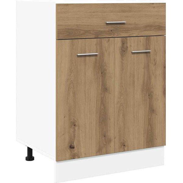 Vidaxl Armadio Base Lyon Artisan Oak 60X46X81,5 Cm Materiale A Base Di Legno-image