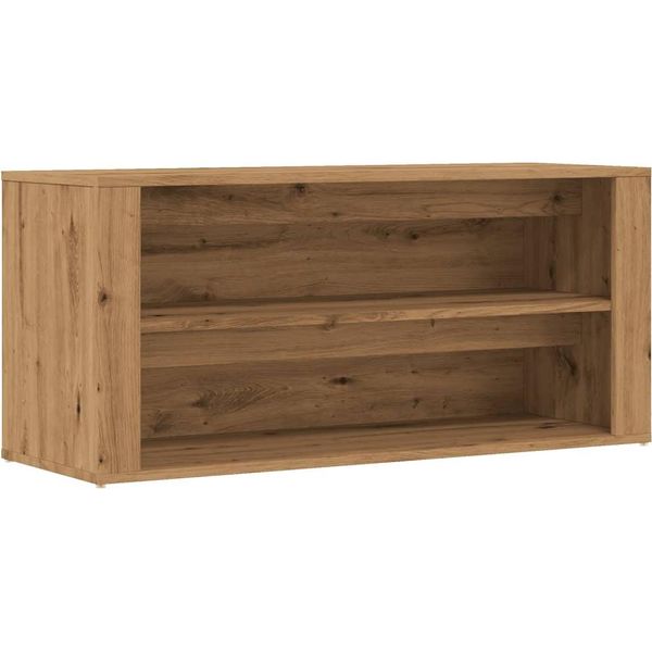 Vidaxl Panca Per Scarpe Artisan Oak 100X35X45 Cm Materiale A Base Di Legno-image