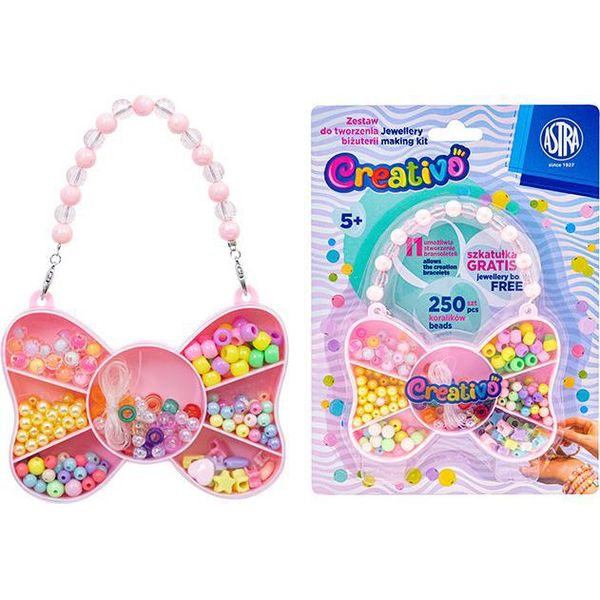 Set Per La Creazione Di Gioielli Perline A Farfalla 250 Pezzi + Filo Da Pesca 2 M Astra Creativo-image
