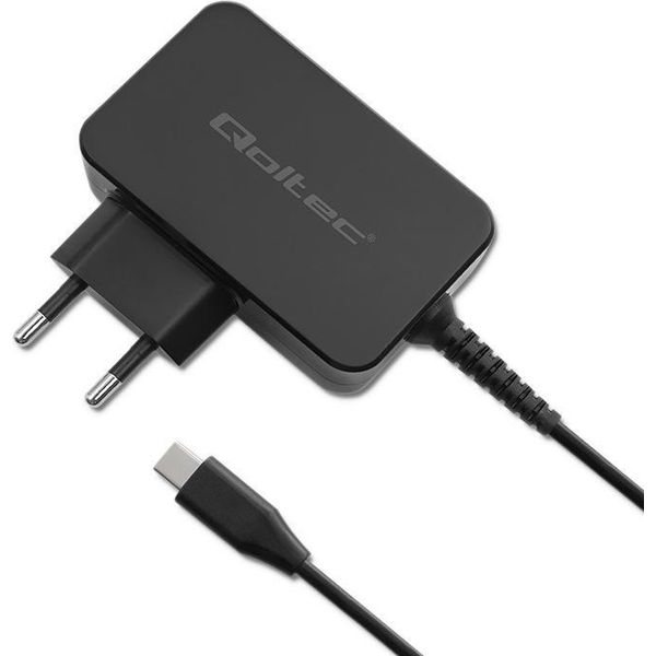 Qoltec Gan Power Pro Charger 1Xusb C, 45W, 5-20V-image