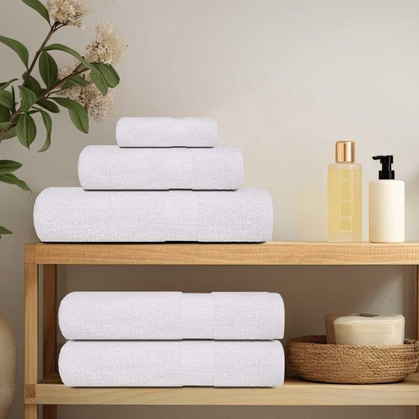 Vidaxl Asciugamani Da Doccia 10 Pz. Bianco 70X140 Cm 360 G/M² 100% Cotone-image