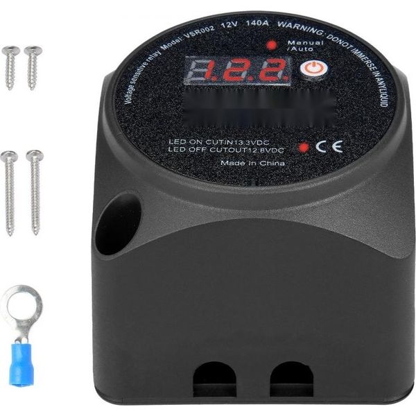 Relè Di Interruzione A Tensione Controllata 12 V - 140 A - Manuale E Automatico - Relè Vsr Con Schermo Lcd - Ideale Per Atv, Utv, Camper, Fuoristrada, Camion, Barca, Yacht-image