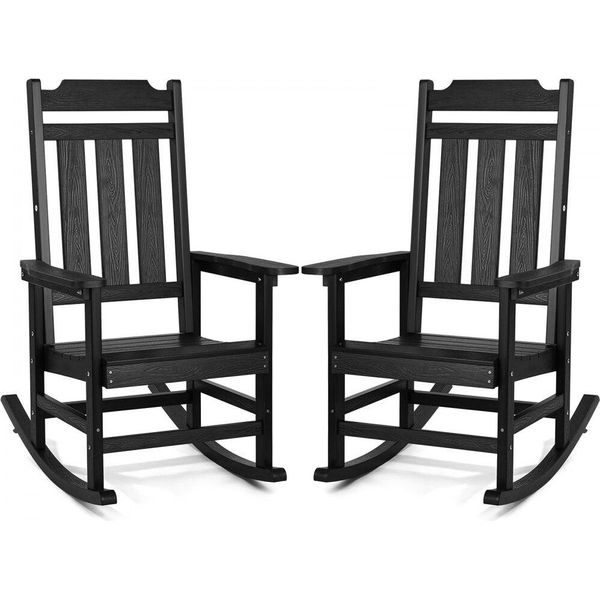 2X Poltrona A Dondolo Poltrona Relax Poltrona D'accento - Robusta Poltrona A Dondolo - Comoda Poltrona Relax Fino A 181,6 Kg - Ideale Per Il Soggiorno E Il Patio-image