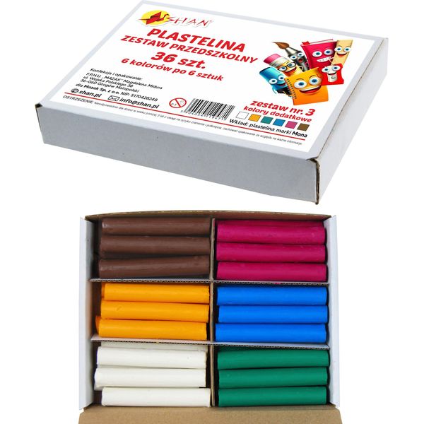 Set Di Plasteline Per La Scuola Materna 36 Pezzi No. 3 Shan-image