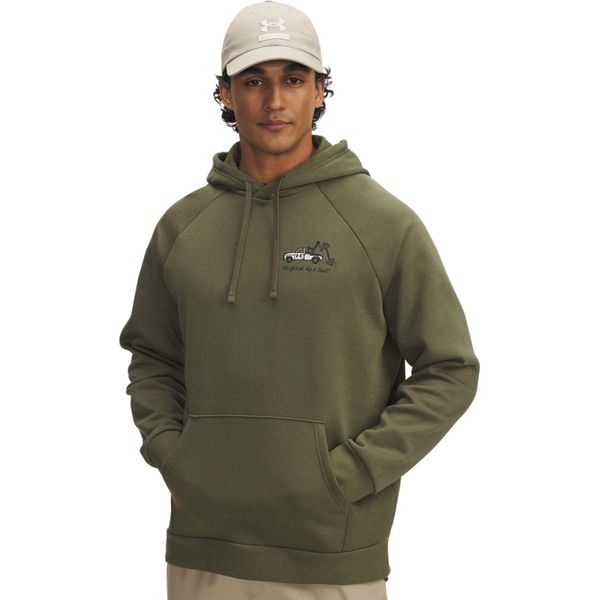 Under Armour Ua Rival Fleece Hbr Logo Hd - Navy Od Green, Taglia:L-image