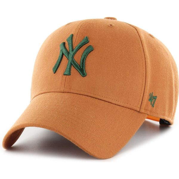 Cappellino Snapback Curved 47 Brand Mlb New York Yankees Arancione-image