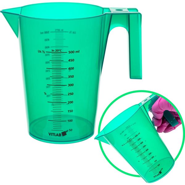 Misurino In Plastica 500 Ml Pp Laccato Verde Con Manico-image