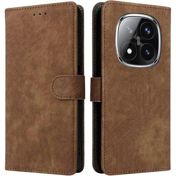 Custodia Rfid A Portafoglio Per Xiaomi Redmi Note 14 Pro+ 5G - Marrone-image