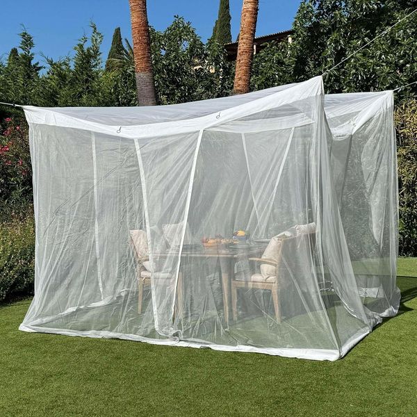 Zanzariera 3X3M Bianca Per Terrazzo Gazebo Veranda Zanzariera-image