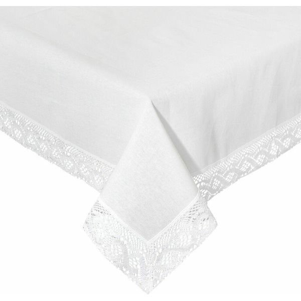 Eurofirany | Tovaglia - Tovaglia - 140 X 260 Cm - Bianco - Tovaglia - Pizzo All'uncinetto-image