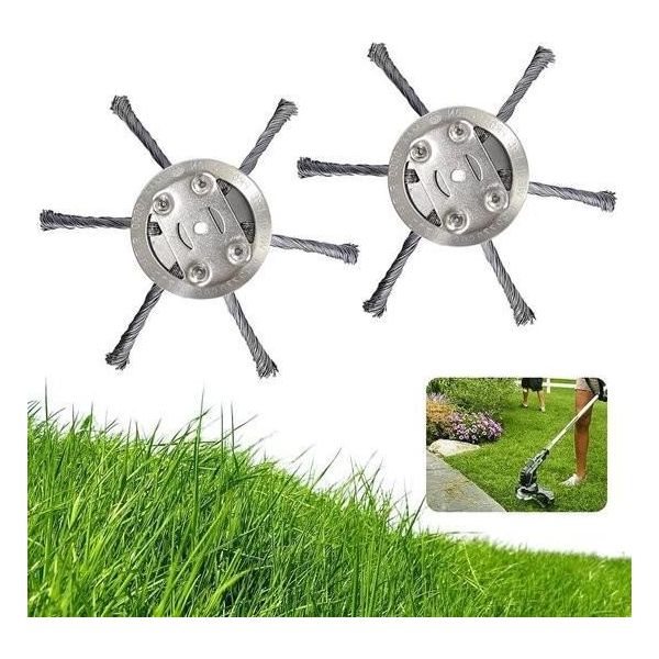 Decespugliatore Per Erbacce 2 Pezzi - Robusta Testina Tagliaerba In Filo D'acciaio - Accessori Per Decespugliatore-image