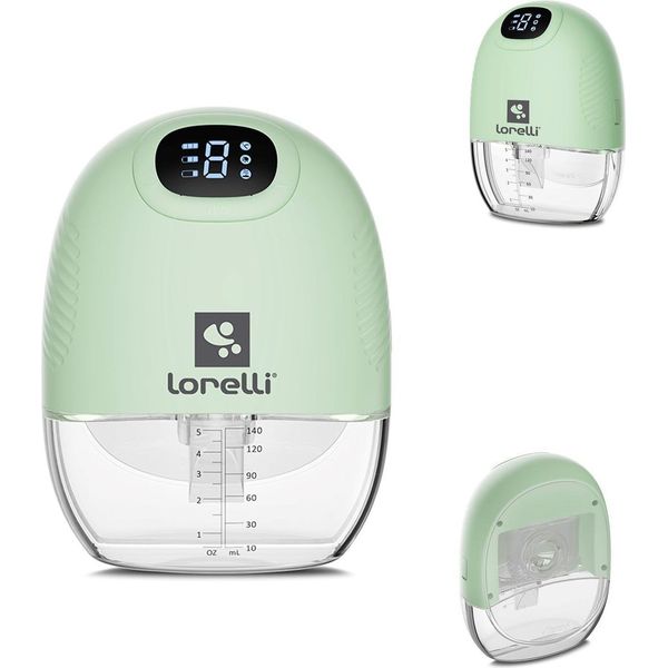 Tiralatte Elettrico Lorelli Alice 140Ml Cavo Usb 9 Livelli 3 Modalità Display Led Verde-image