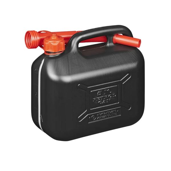 Tanica Per Carburante 5L In Plastica Nera Omologata Onu-image