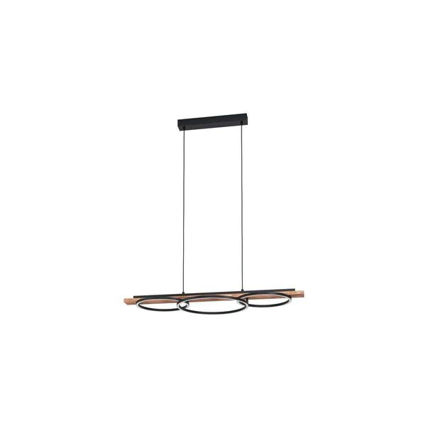 Lampadario Led Eglo 99624 Boyal 1X15,5 W 3600 Lm + 2X12,5 W 2250 Lm 3000 K Nero/Marrone-image