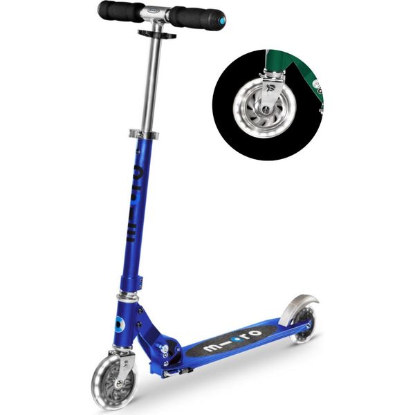 Micro Scooter Sprite Led Blu Zaffiro - Regolabile In Altezza - Leggero-image