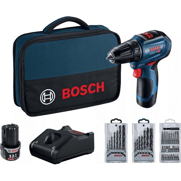 Bosch Gsr 12V-30 12 V Trapano/Avvitatore 2 X 2 Ah Batteria (06019G9001)-image