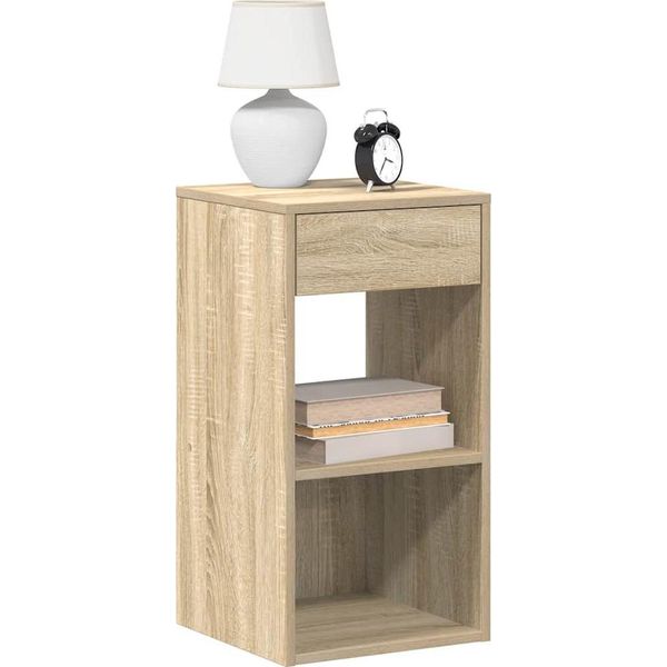 Vidaxl Comodini Con Cassetto 2 Pezzi Rovere Sonoma 35X34X66,5 Cm-image