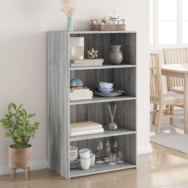 Vidaxl Credenza Grey Sonoma 70X41X124 Cm Materiale A Base Di Legno-image