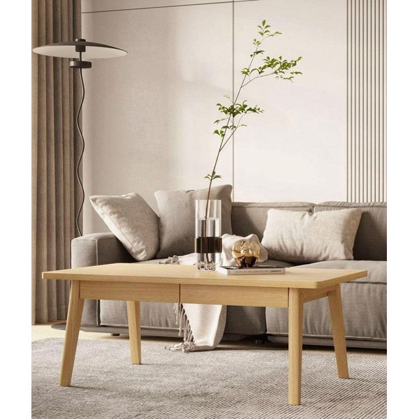 Couchtisch Woodman "Nice", Braun (Eiche), B:120Cm H:45Cm T:60Cm, Tische, Couchtisch, Breite 120 Cm, Mit 2 Schubladen, Echtholzffurnier Aus Eiche, FSC-image