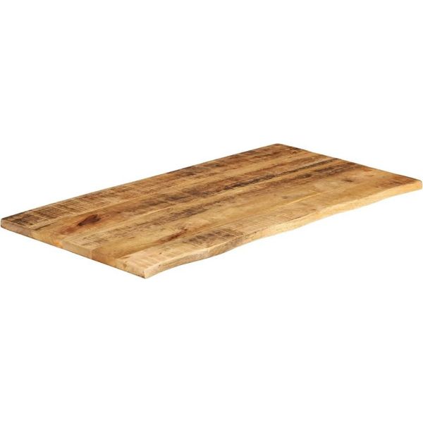 Vidaxl Piano Del Tavolo 110X60X3,8 Cm Bordo Albero Legno Massiccio Legno Di Mango Grezzo-image