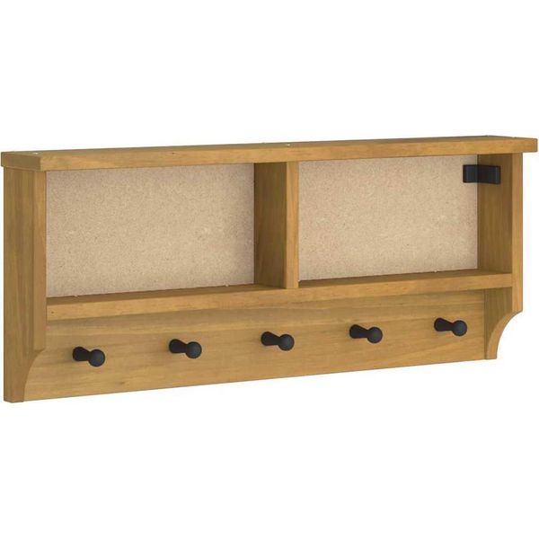 Vidaxl Appendiabiti Da Parete Sandnes 87X12X35 Cm In Legno Di Pino Massiccio-image