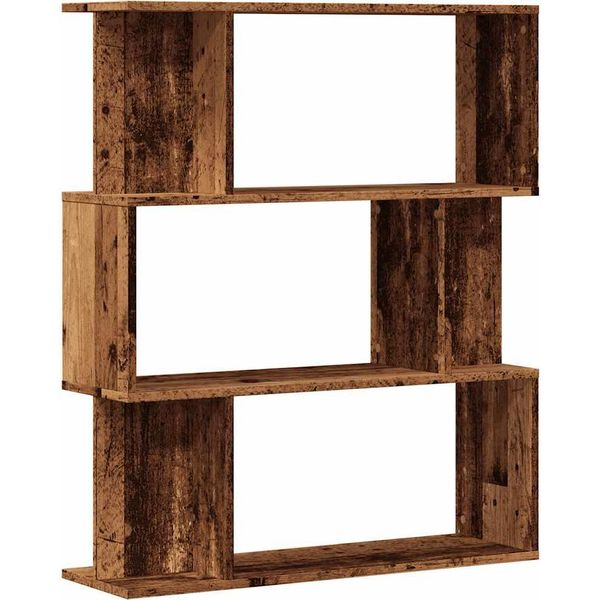 Libreria Effetto Legno Antico 80X24X96 Cm Materiale A Base Di Legno-image