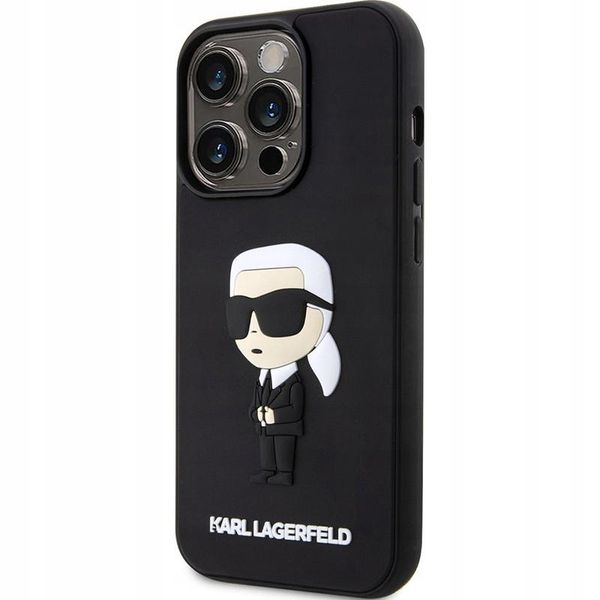 Karl Lagerfeld Klhcp14X3Drkink Custodia Rigida In Gomma Ikonik 3D Per Iphone 14Pro Max 6.7 Czarny/Nero-image