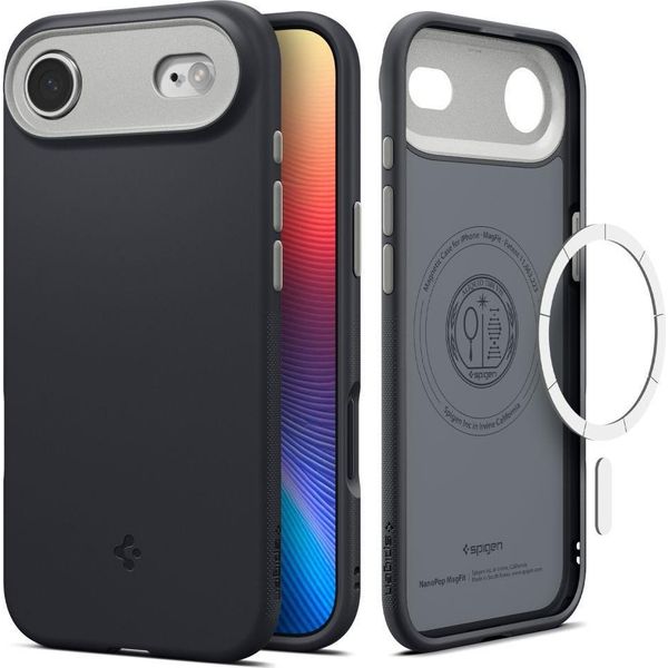 Custodia Spigen Nano Pop Mag Compatibile Con Magsafe Passend Per Iphone 17 Air Nero Sesamo-image