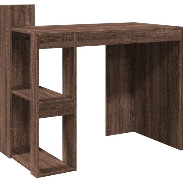 Vidaxl Scrivania Marrone Effetto Rovere 103,5X56,5X94 Cm Materiale A Base Di Legno-image