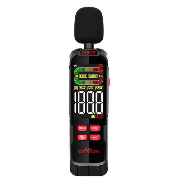 Fonometro Digitale 30-130 Db - Display Lcd Con Retroilluminazione, Funzione Max/Min, Mantenimento Dati, Autospegnimento - Per Uso Domestico E Professionale-image