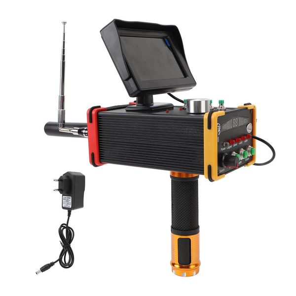 Metal Detector Con Display - Scanner Di Profondità Fino A 15 M / Portata 1000 M - Mirino Ad Alta Precisione Per Oro, Argento E Rame - Spina Ue, 100-240 V-image