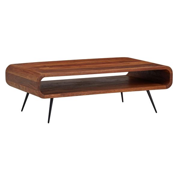 Kadima Design Massivholz Wohnzimmertisch, Modern & Elegant, Sheeshamholz, Staufach-image
