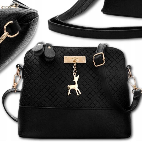 Edibazzar | Borsa A Tracolla In Pelle Da Donna, Borsa Messenger Nera, Borsa RéTro-image