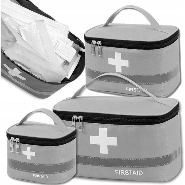 Edibazzar | Set Di 3 Kit Di Pronto Soccorso Medico Per La Medicazione A Casa, In Viaggio E Per I Turisti.-image