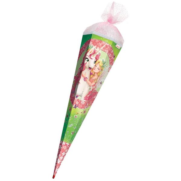 Roth 678884 Cono Scuola Felicità Unicorno - Quadrato, 85 Cm, Effetto Glitterato-image