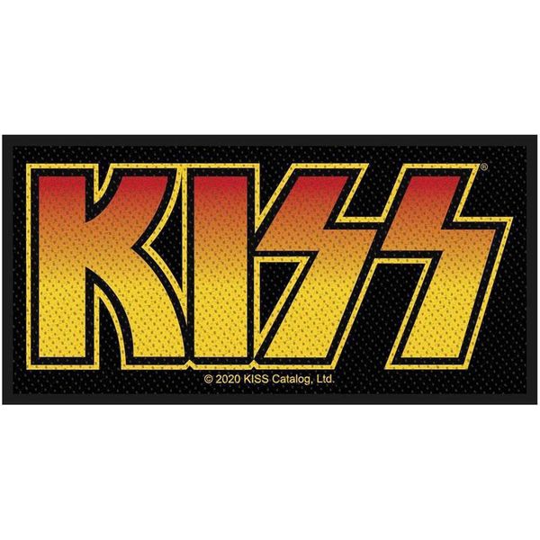 Kiss - Taglia Standard - Patch - Logo In Poliestere RO3557 (Taglia Unica) (Nero/Giallo)-image