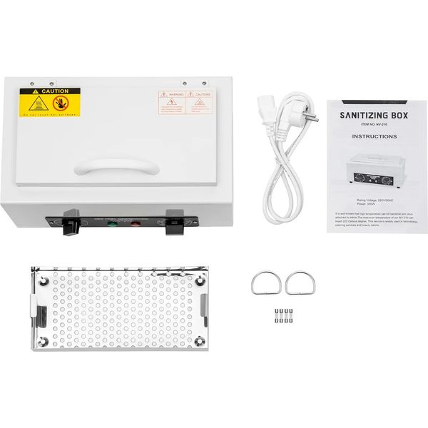 Sterilizzatore A Calore Secco 300W, Temperatura Regolabile 50-200°C, Dimensioni Compatte 31X20,5X17,5 Cm, Bianco-image