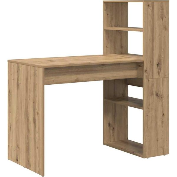 Vidaxl Scrivania Artisan In Rovere 113 X 54 X 120 Cm Materiale A Base Di Legno-image