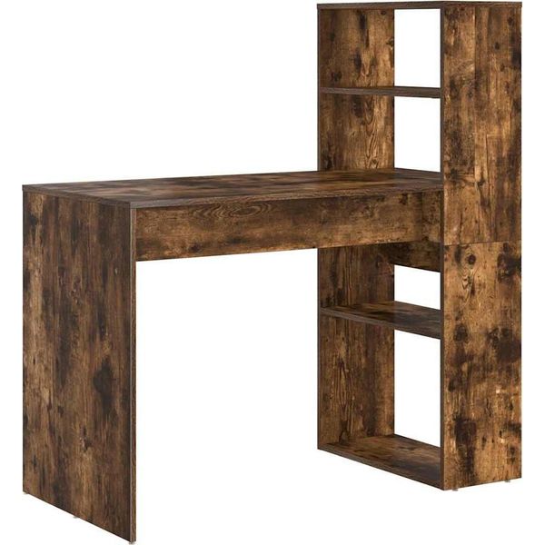 Vidaxl Desk Rovere Affumicato 113 X 54 X 120 Cm Materiale A Base Di Legno-image