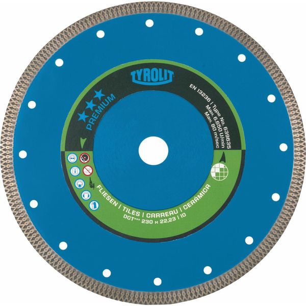 Disco Diamantato Premium D.115Mm Foro.22,23Mm Piastrelle 10Mm Tyrolit-image