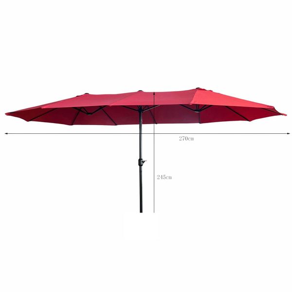 Akord Ombrellone Da Giardino Tilia Rosso 245X245X245 Cm-image