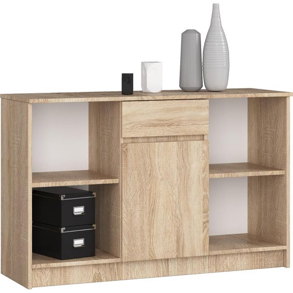 Akord Credenza 1 Cassetto 1 Anta Rovere Sonoma 120X40X77 Cm-image